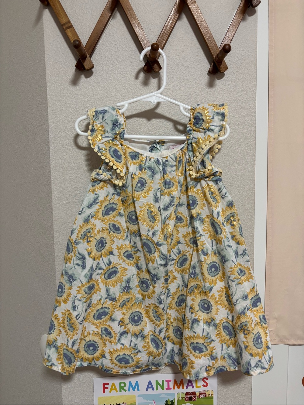 Tommy Bahama Sunflower Ruffle Strap Dress - Yellow & Blue